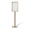 Montour Line Sign Frame Floor Standing 14x22V Satin Brass, EXIT SALIDA FSE200-1422-V-SB-EXITDBL - alternate 1